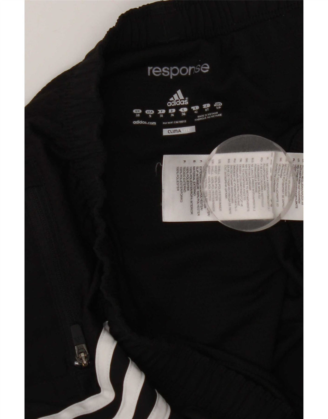 Pantaloni scurți sport Climalite Adidas pentru femei UK 10 Poliester negru mic