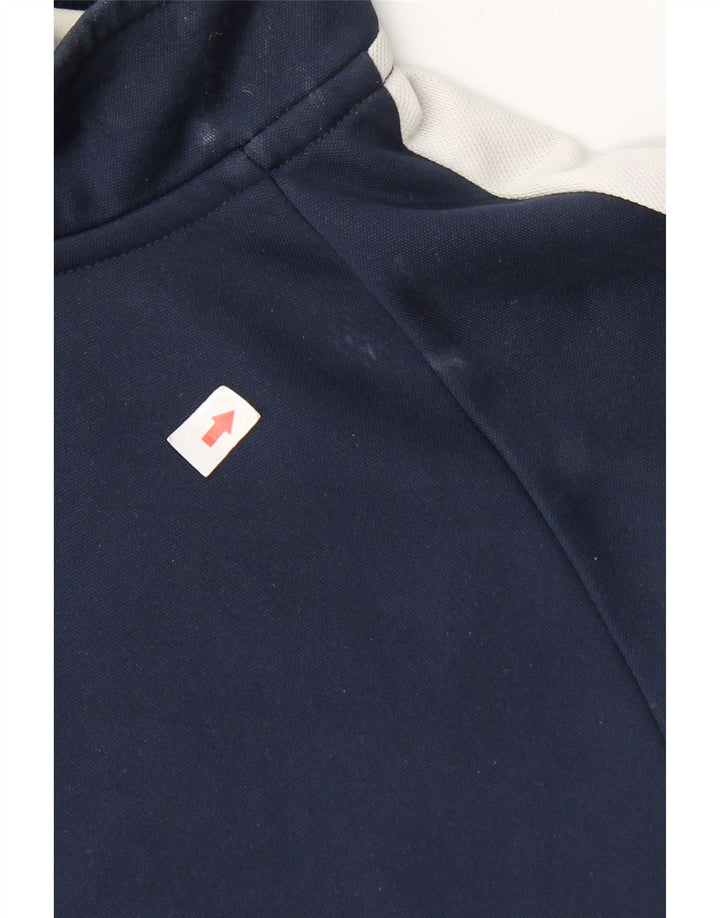 Top cu mânecă lungă pentru bărbați Dri Fit Dri Fit, cu fermoar, albastru bleumarin, color block