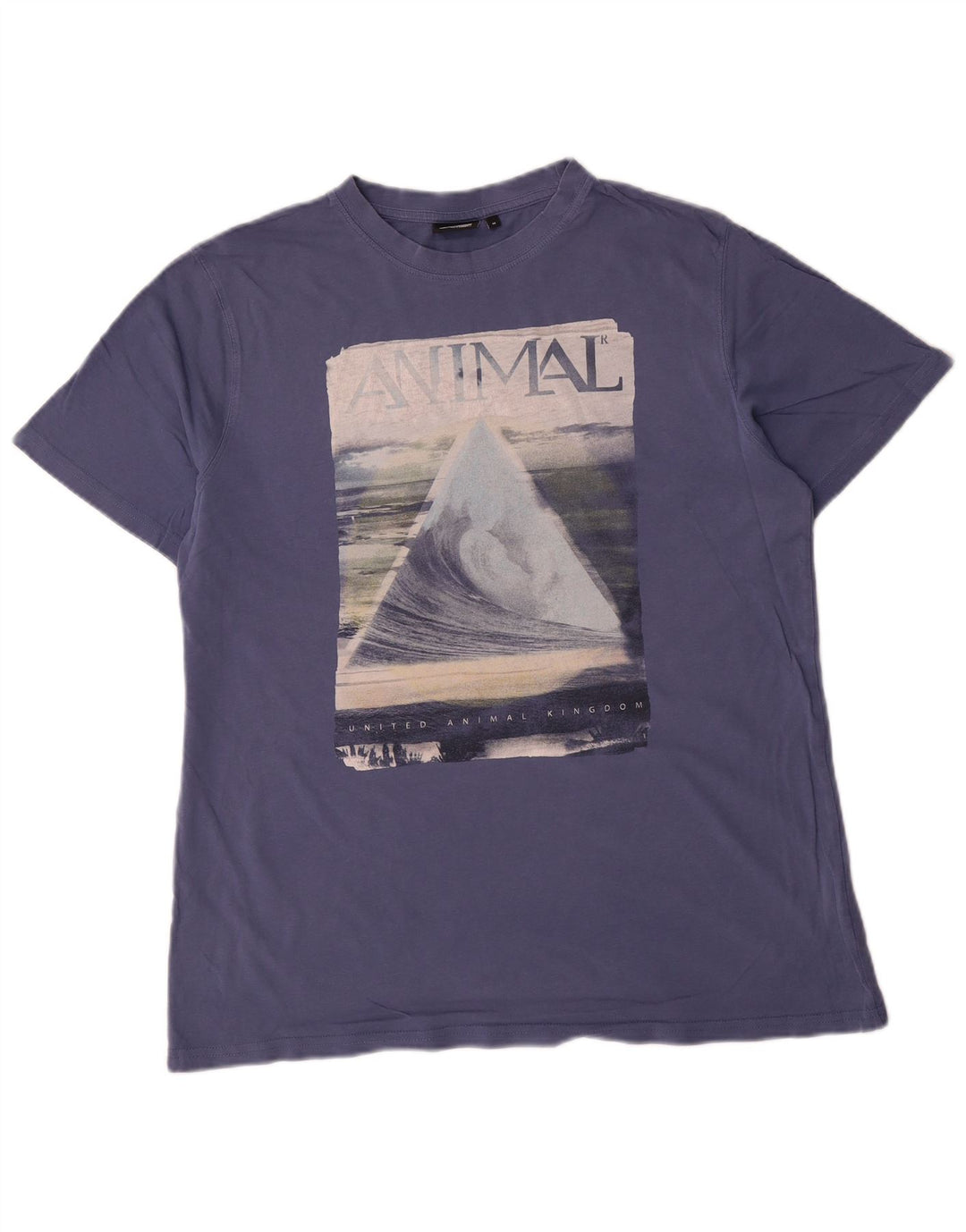 Tricou grafic pentru bărbați Animal Top Medium Blue Bumbac