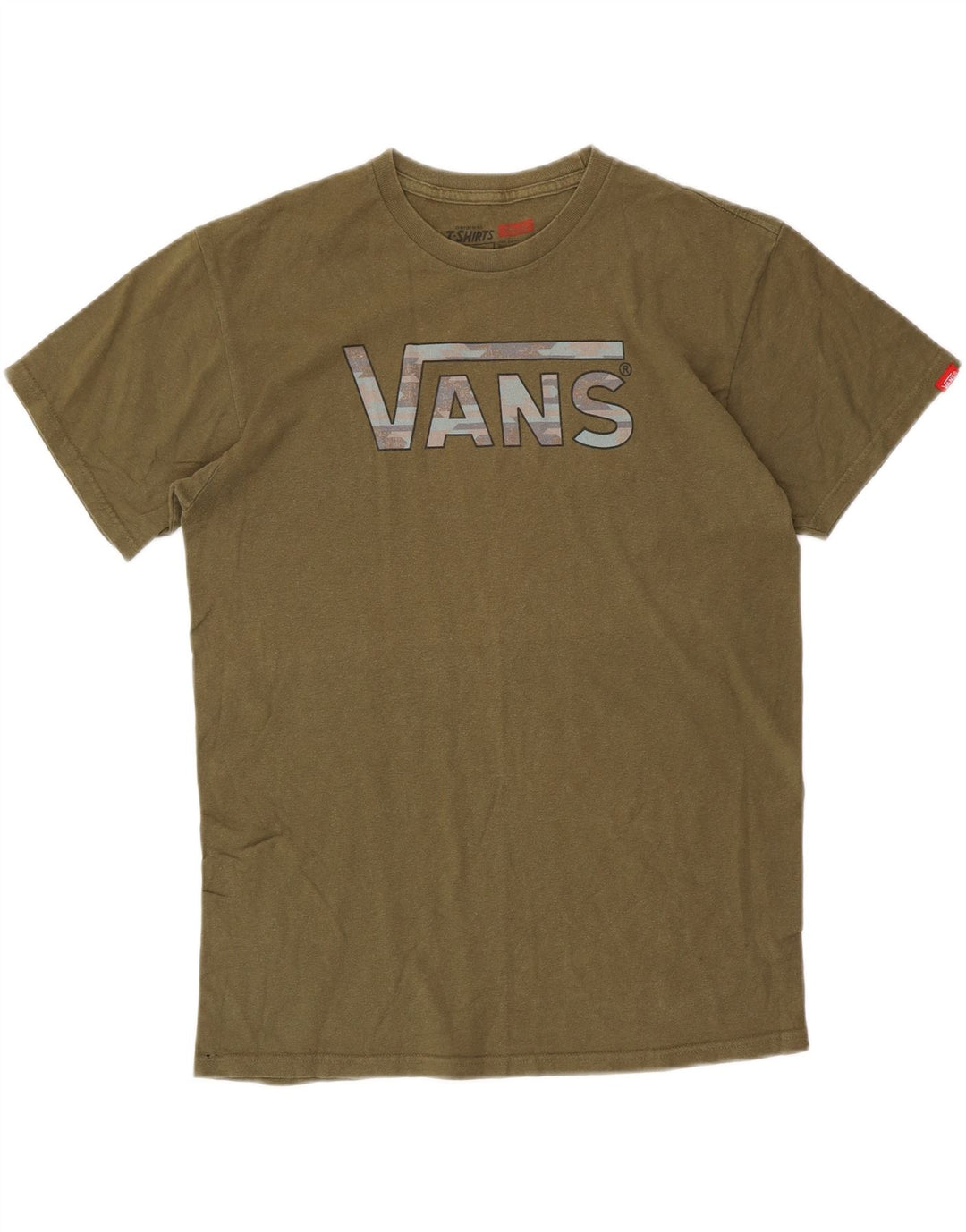 Tricou grafic clasic pentru bărbați VANS Top Mediu Kaki Bumbac
