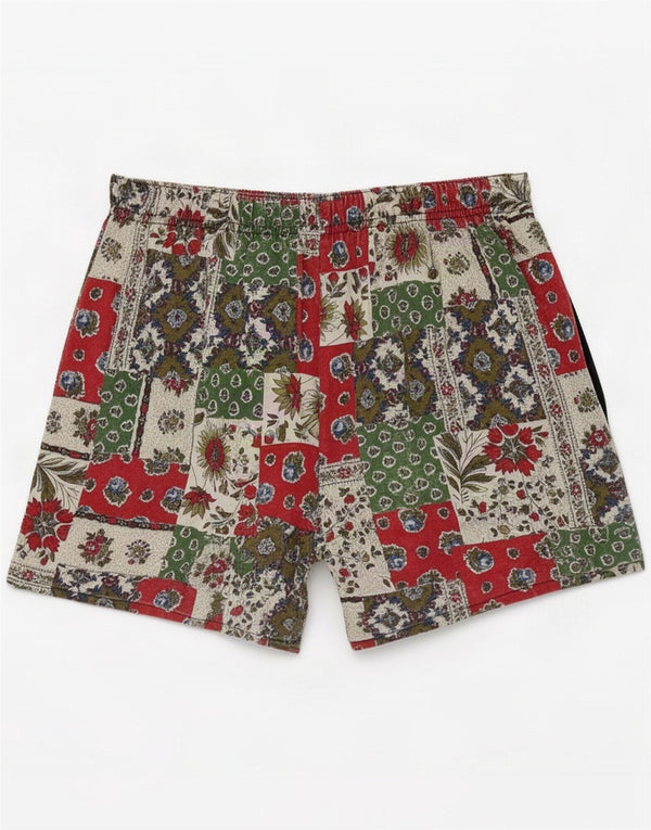Vintage Womens Shorts UK 14 Medium W30 Multicoloured Patchwork
