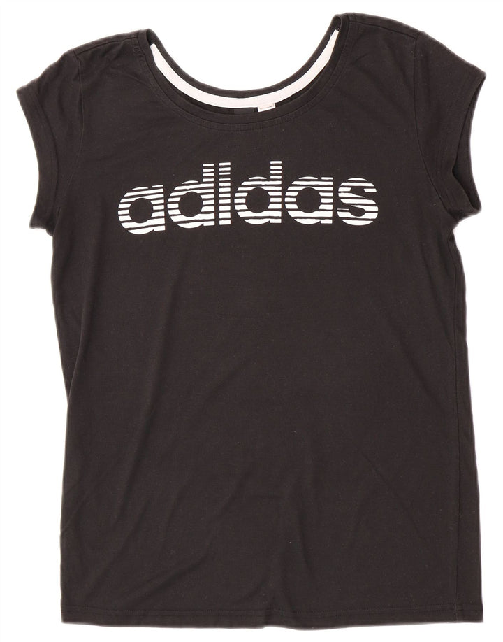 Tricou grafic Adidas pentru femei Top UK 12 Medium Negru
