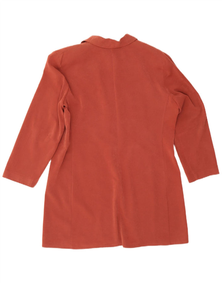 Set de 2 bucăți pentru femei vintage, 1 nasture, UK 16, poliester mare de culoare burgundă