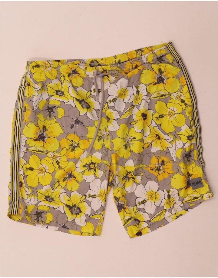 Pantaloni scurți de înot Hugo Boss pentru bărbați, medii, multicolori, florale