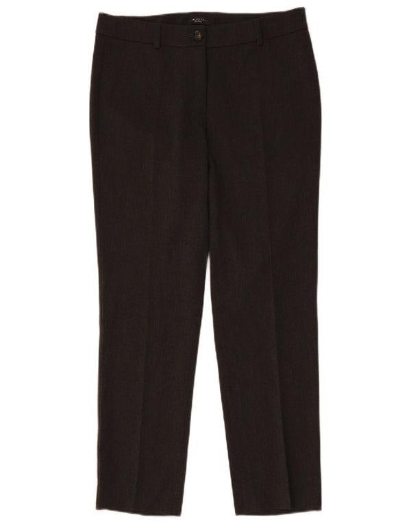 MAX MARA Pantaloni drepti de weekend pentru femei UK 12 Medium W32 L28 Gri