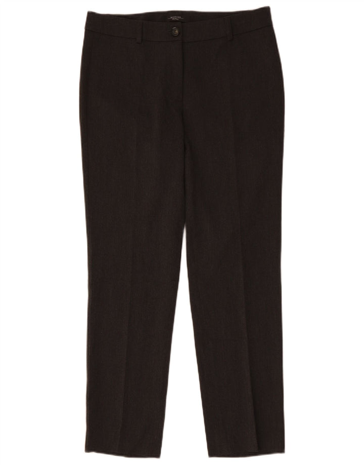 MAX MARA Pantaloni drepti de weekend pentru femei UK 12 Medium W32 L28 Gri