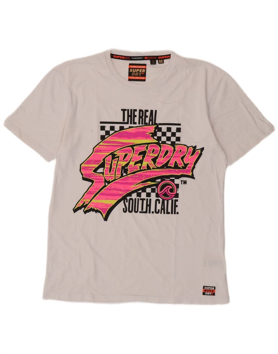 Tricou grafic pentru bărbați Superdry Top Medium White Bumbac