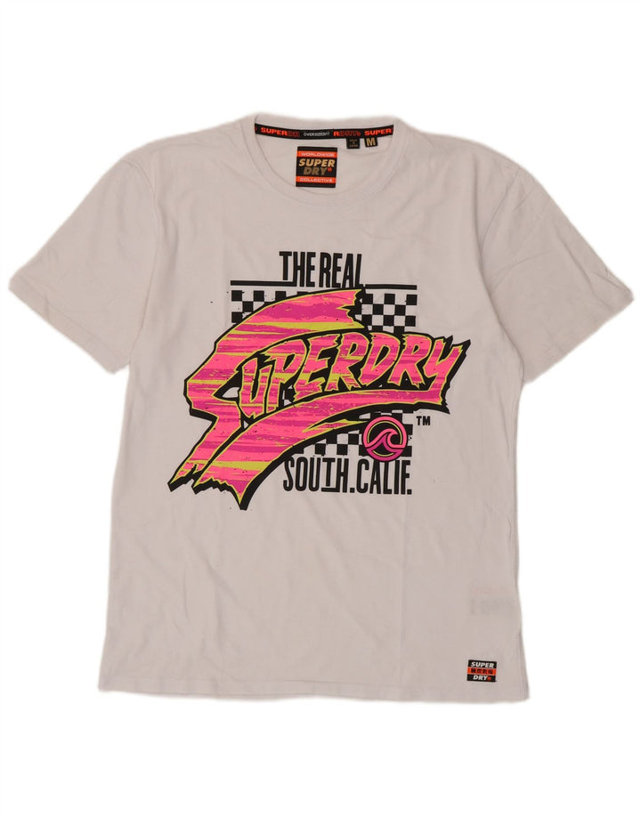Tricou grafic pentru bărbați Superdry Top Medium White Bumbac