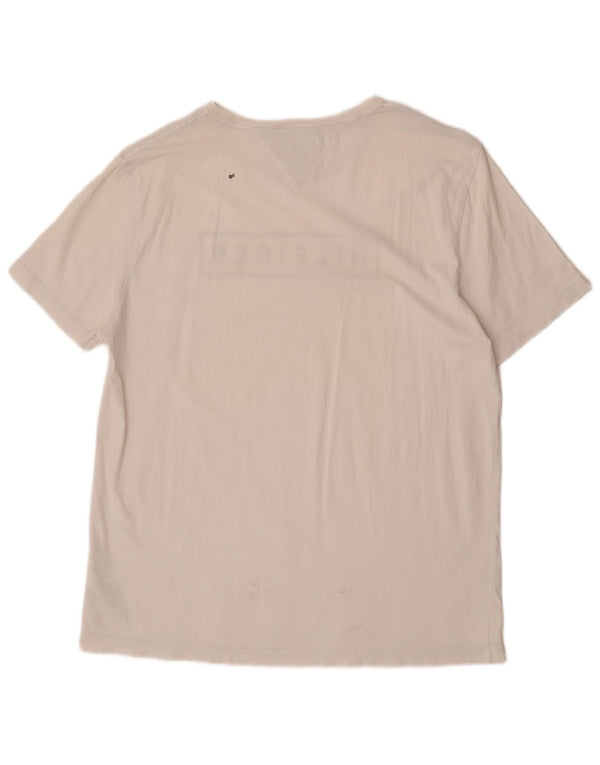 Tricou grafic Tommy Hilfiger pentru bărbați, cu croiala normală, 2XL, bumbac alb