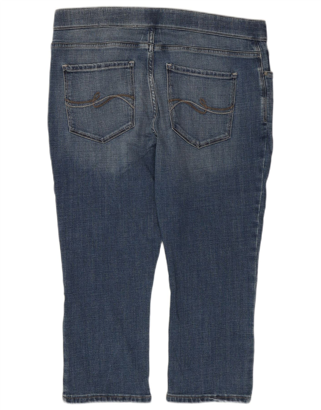 Blugi jegging Capri cu talie medie LEE pentru femei US 16 2XL W38 L21 albastru bumbac