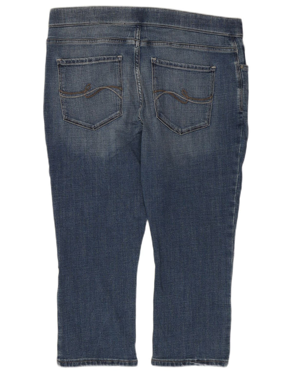 Blugi jegging Capri cu talie medie LEE pentru femei US 16 2XL W38 L21 albastru bumbac