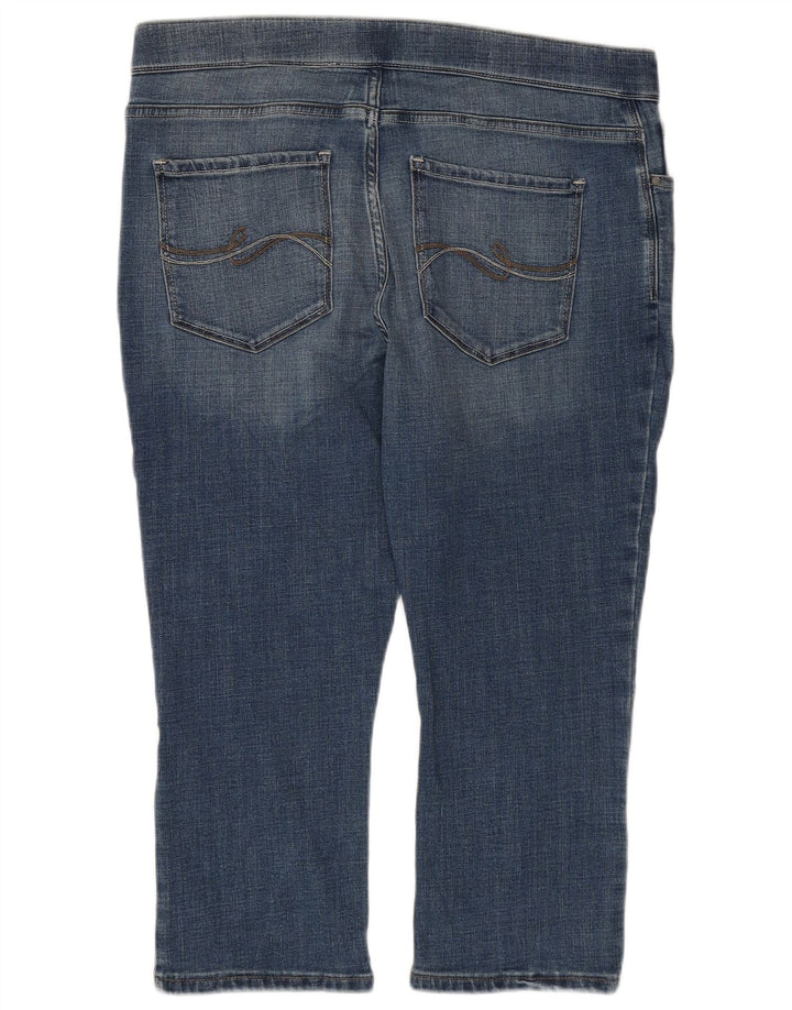 Blugi jegging Capri cu talie medie LEE pentru femei US 16 2XL W38 L21 albastru bumbac
