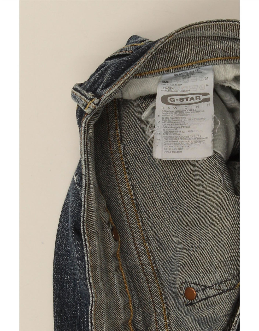 G-Star Womens Bootcut Jeans W31 L34 Navy Blue Cotton