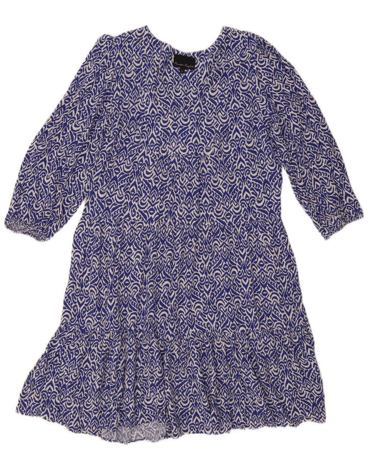 Rochie A-Line pentru femei Phase Eight, cu model abstract, UK 12, albastru mediu