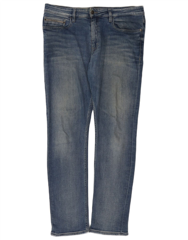 Blugi slim pentru bărbați Calvin Klein W34 L32 Bumbac albastru