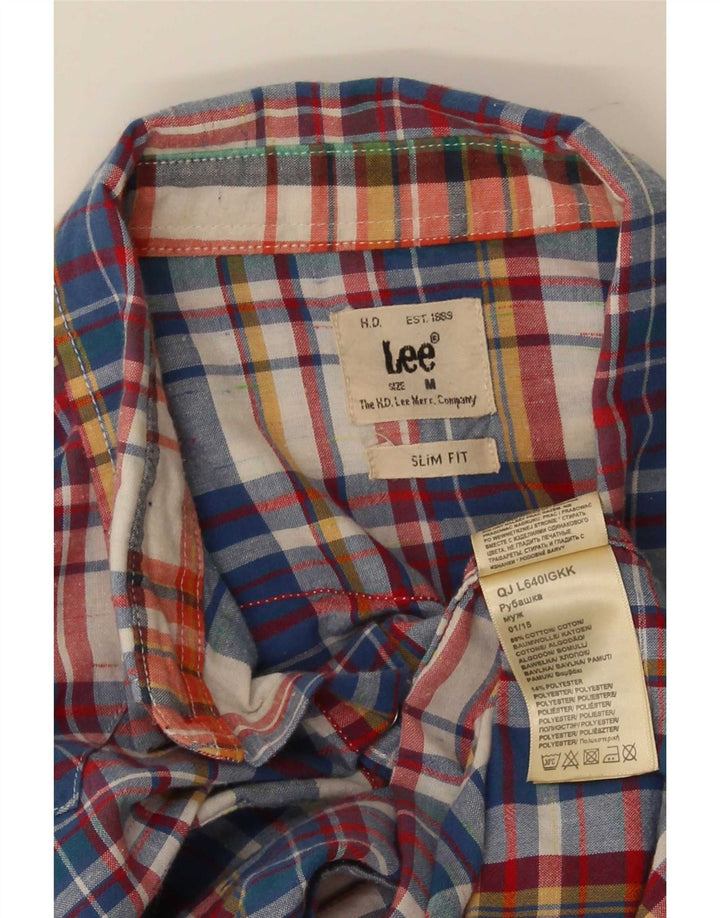Cămașă Lee pentru bărbați, cu mânecă scurtă, slim fit, din bumbac mediu multicolor cu carouri
