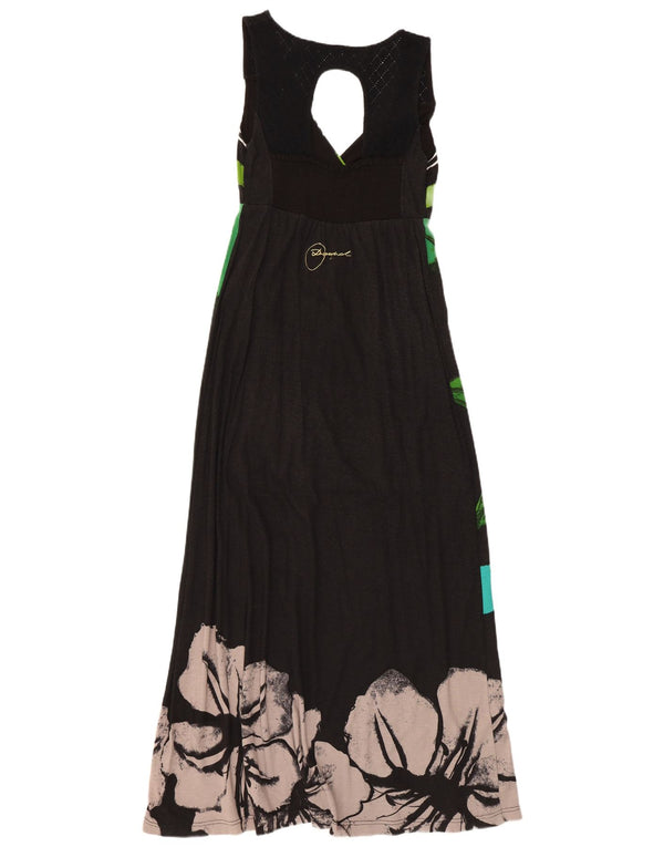 Rochie maxi fără mâneci pentru femei Desigual UK 8, neagră, florală