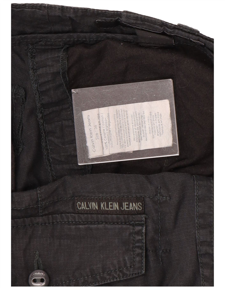 Pantaloni scurți cargo pentru bărbați CALVIN KLEIN W36, bumbac negru mare