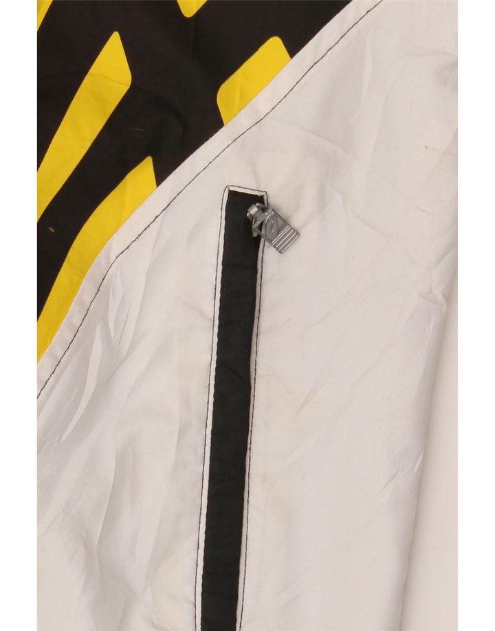 Jachetă de ploaie cu glugă pentru bărbați ASICS UK 40, mare, negru, color block