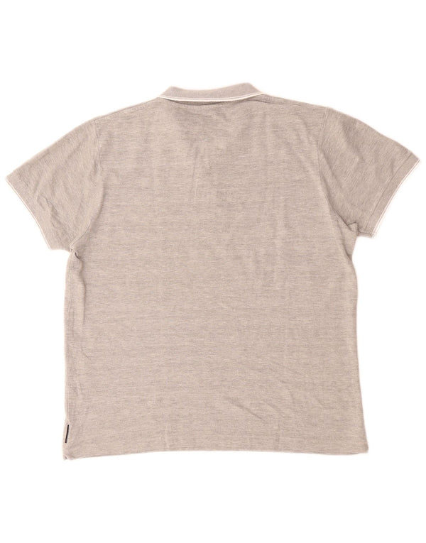 Tricou polo pentru bărbați French Connection, bumbac gri mare