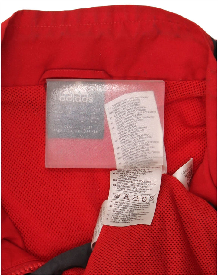 Jachetă de trening pentru bărbați ADIDAS UK 40/42 Poliester color bloc roșu mediu