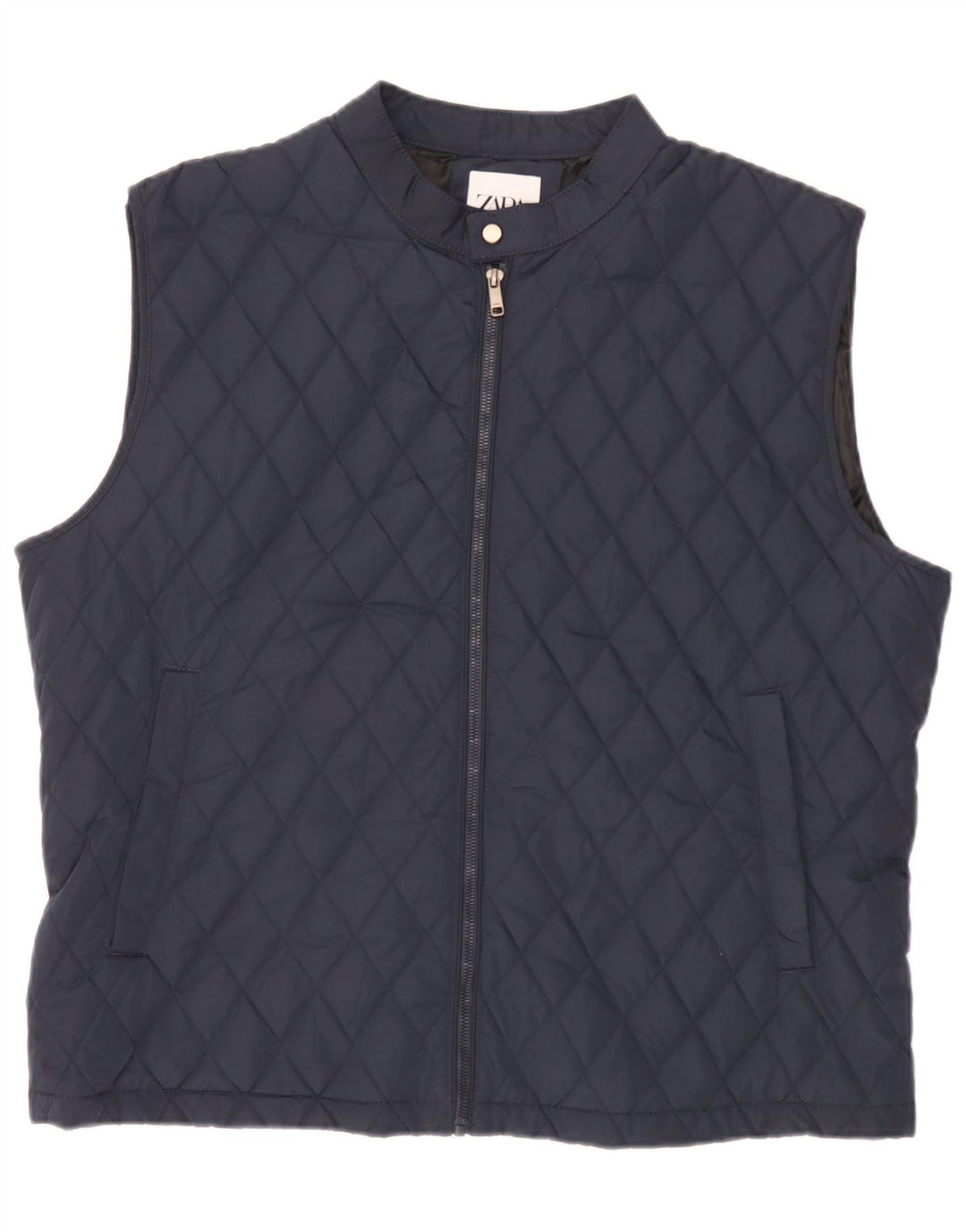 Gilet matlasat pentru bărbați Zara UK 44 2XL Bleumarin Poliester
