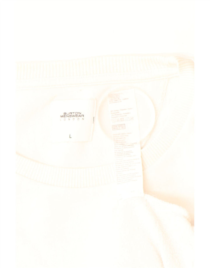 Pulover BURTON pentru bărbați, mare, alb, din bumbac