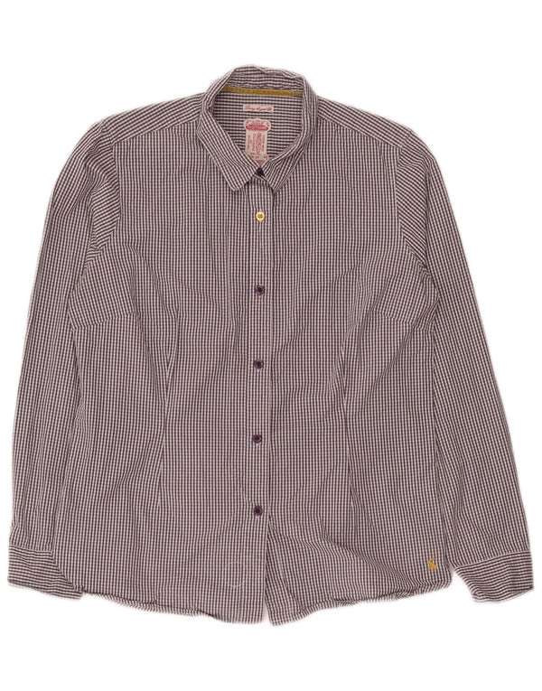 Cămașă Joules pentru femei UK 14 Medium Purple Gingham Bumbac