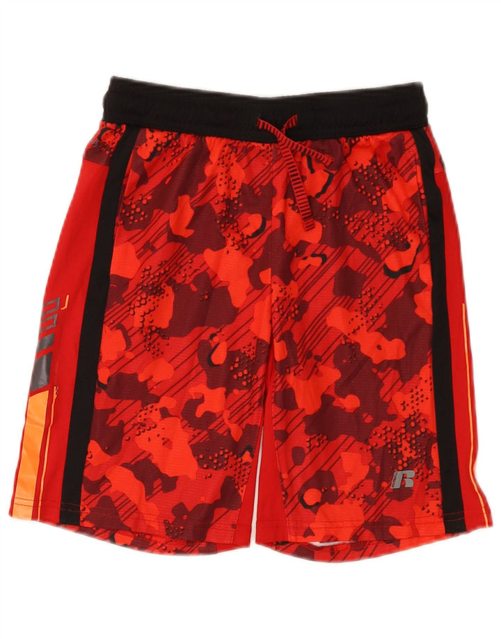 RUSSELL ATHLETIC Pantaloni scurți sport pentru băieți 10-11 ani Camuflaj roșu mare