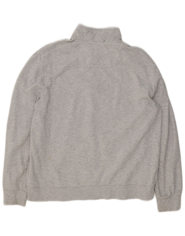 Pulover Calvin Klein pentru bărbați, cu grafic, cu fermoar și gât, XL, bumbac cu pete gri