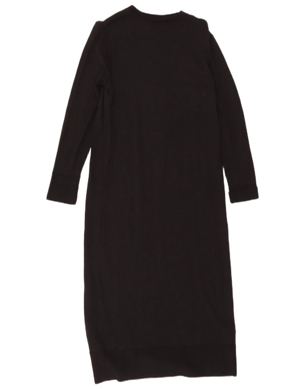 Rochie pulover cu mânecă lungă pentru femei Zara UK 8 Mic Negru Viscoză