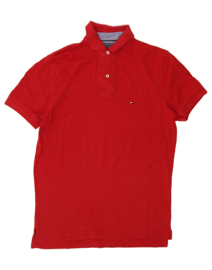 TOMMY HILFIGER Mens Polo Shirt Small Red Cotton Vintage Tommy Hilfiger and Second-Hand Tommy Hilfiger from Messina Hembry 