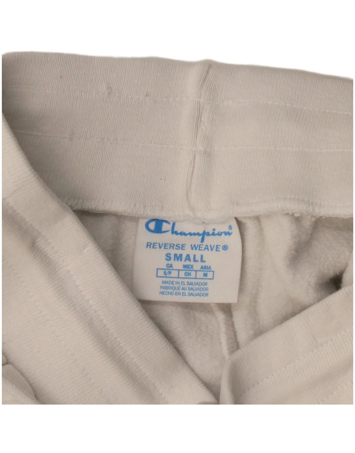 Pantaloni scurti sport pentru damă CHAMPION, cu țesătură inversă, UK 10, bumbac alb mic