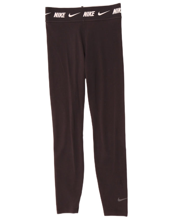 Leggings grafic Nike pentru femei UK 10 mic bumbac negru