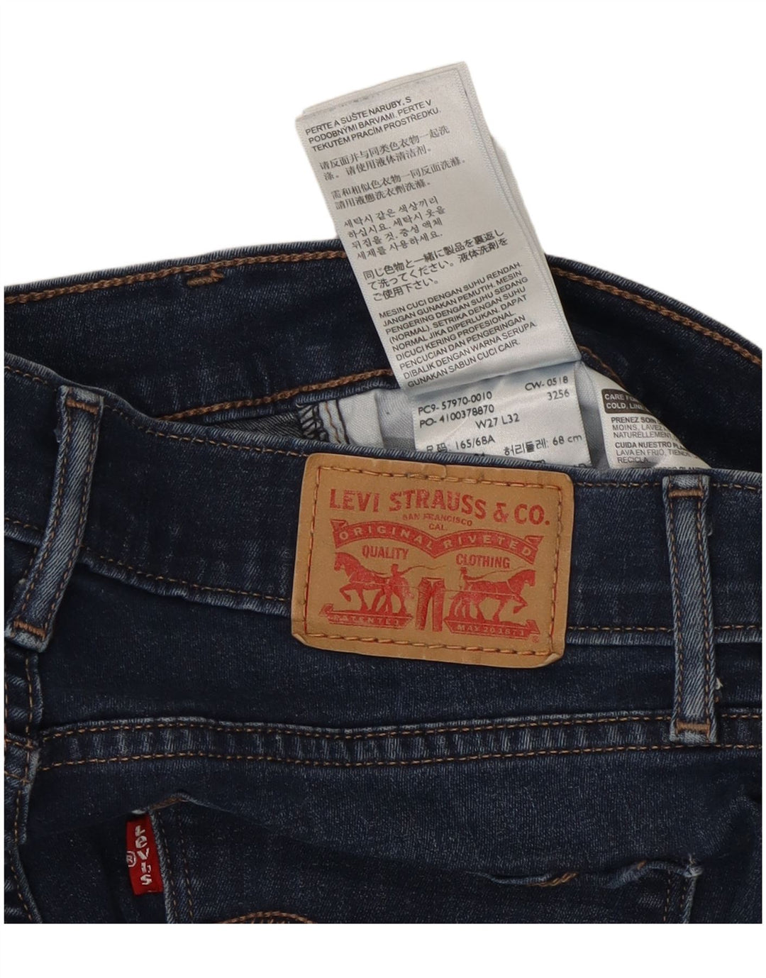 Blugi pentru femei Levi's Curvy Bootcut W27 L32 Bumbac bleumarin