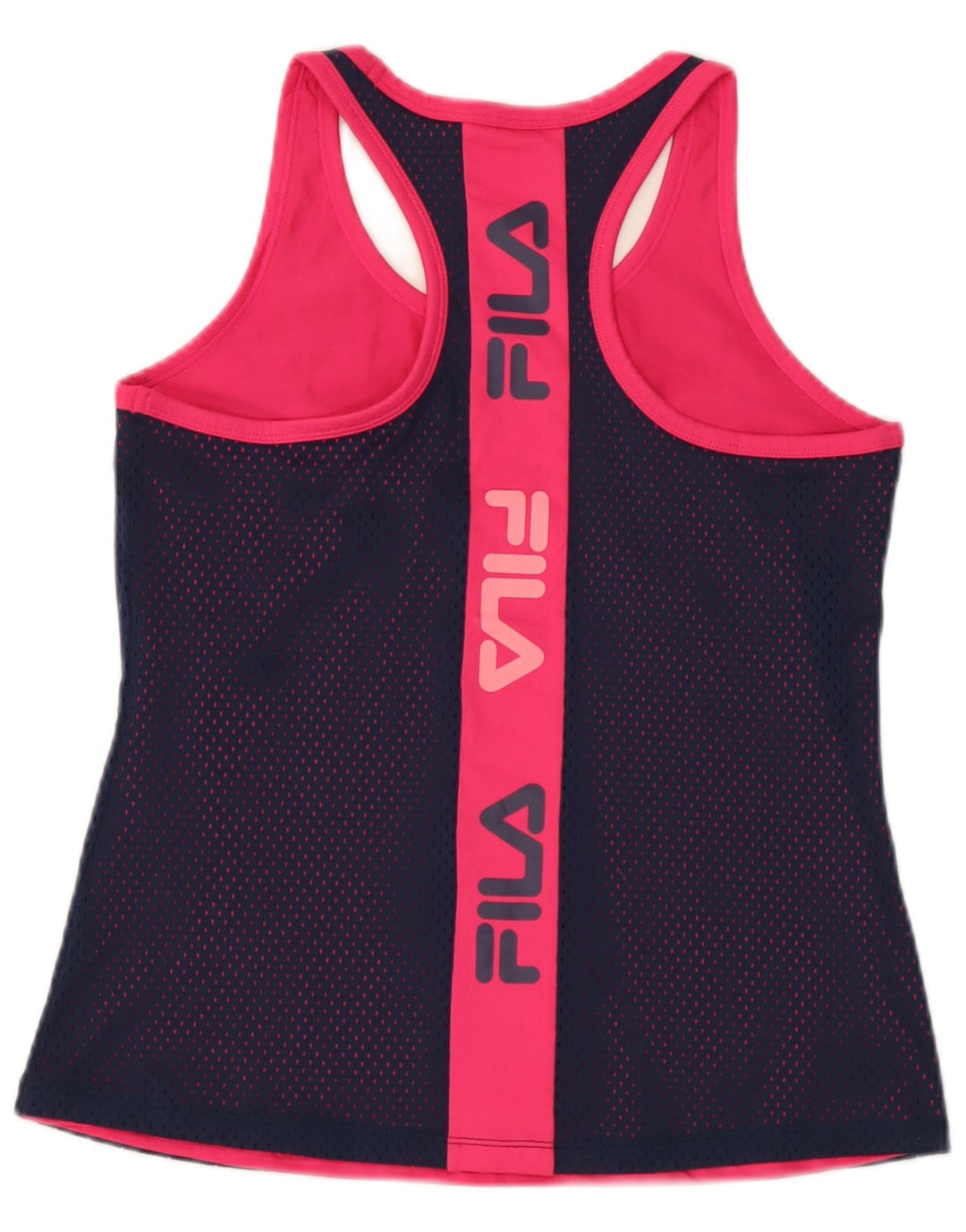 Top cu vestă grafică pentru femei Fila UK 12 Medium Bleumarin Poliester color bloc