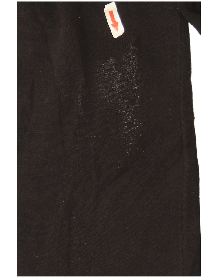 Pulover supradimensionat pentru femei Zara, cu gât crew, bumbac mediu negru UK 14