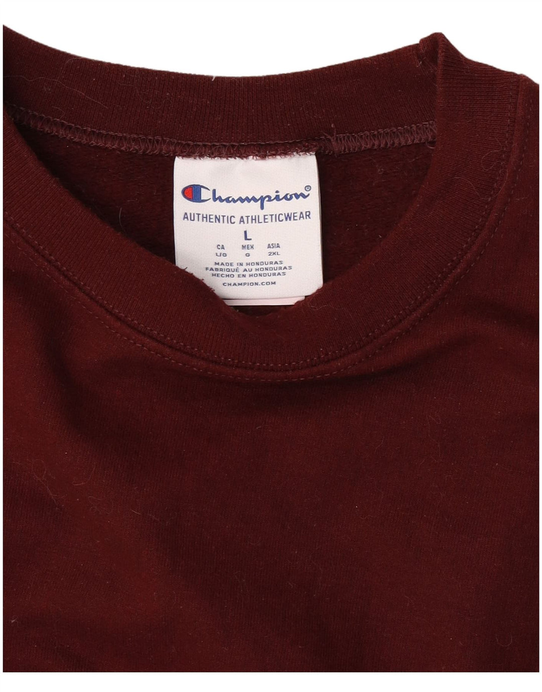 Pulover pentru bărbați Champion Pulover mare din bumbac Burgundy