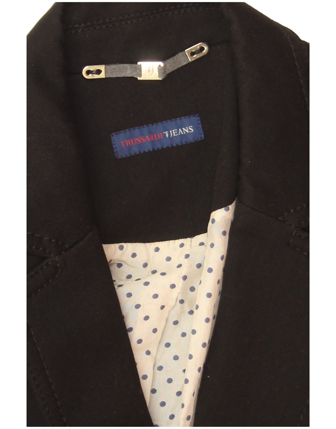 Jachetă Blazer pentru femei Trussardi Jeans cu 2 nasturi UK 14 Medium Black