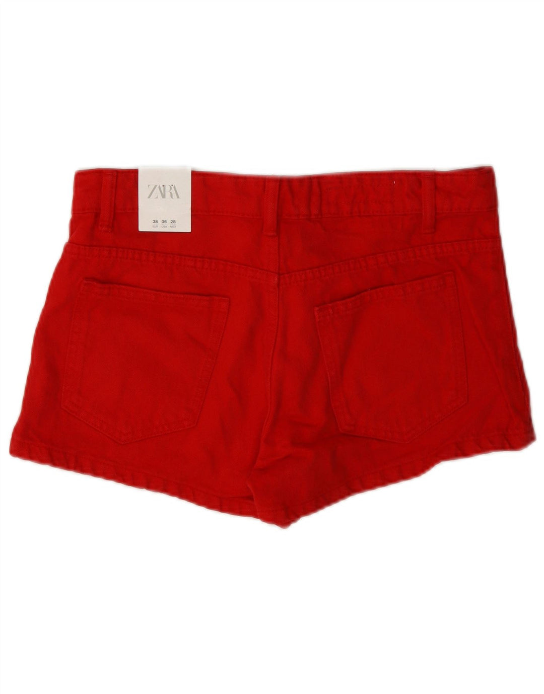 Pantaloni scurți casual pentru femei Zara EU 38 Small W28 Bumbac roșu