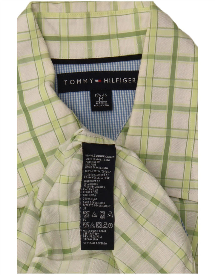 Cămașă pentru bărbați Tommy Hilfiger Mărimea 15 1/2 16 Bumbac cu carouri verde mediu