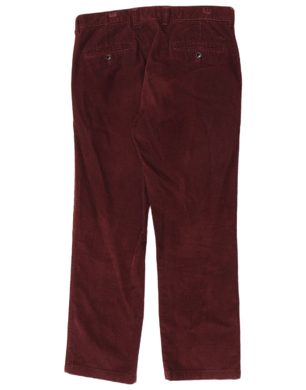 Pantaloni drepti pentru bărbați Dockers din velur, L34 L29, bumbac visiniu