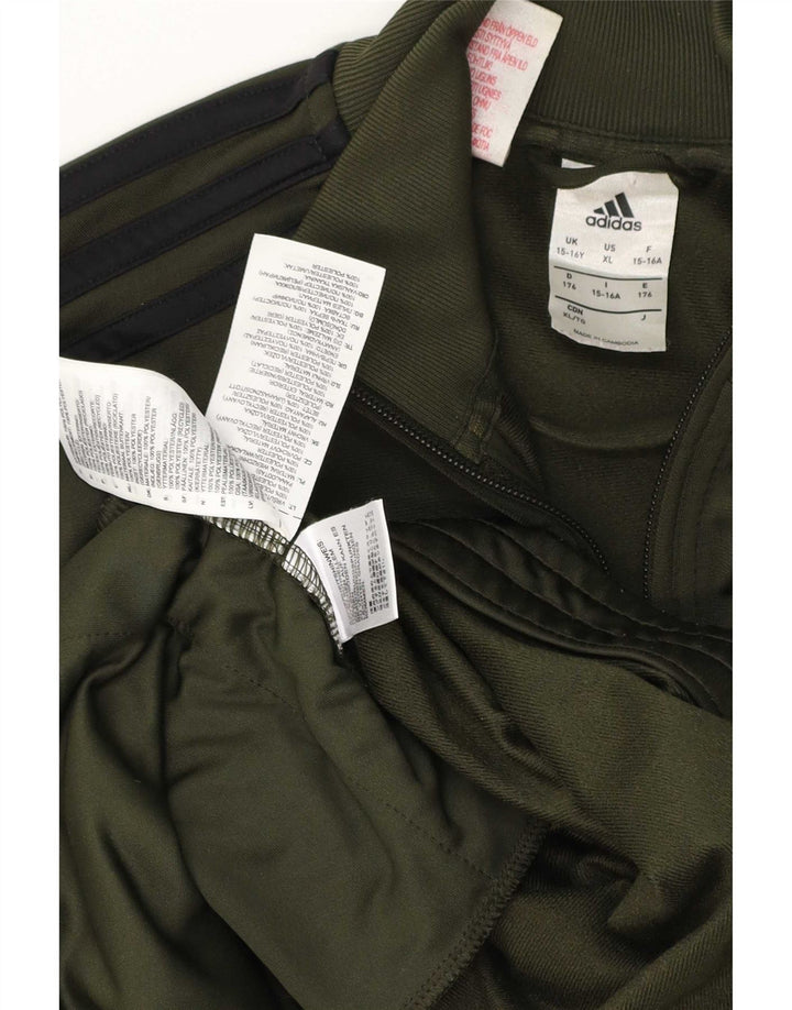 Jachetă de trening pentru băieți Adidas 15-16 ani Poliester verde