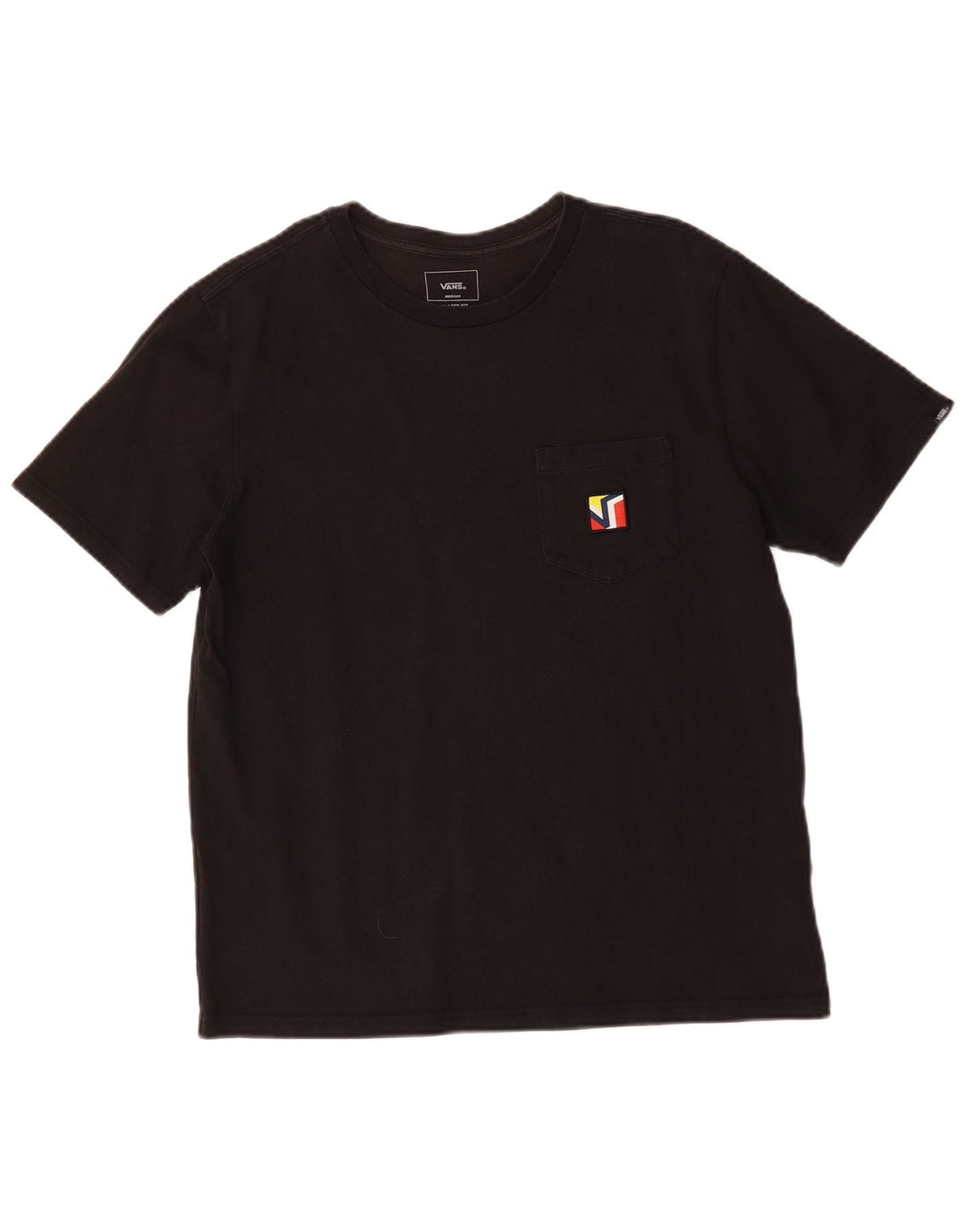 Tricou Vans Relaxed Fit Top, bumbac mediu negru