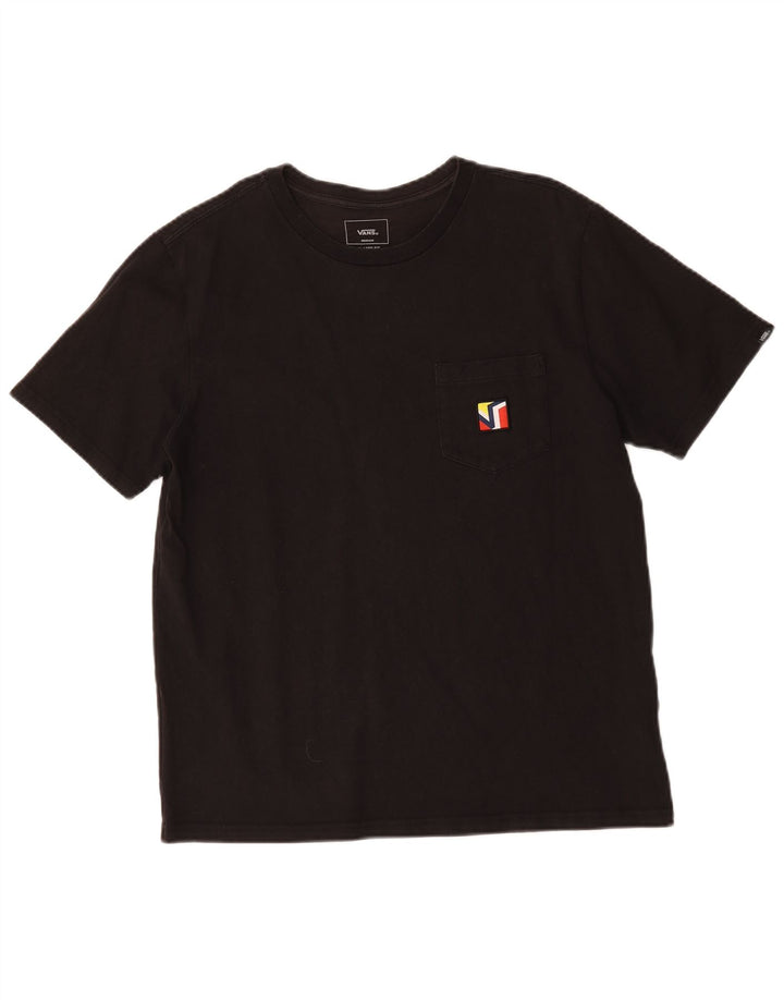 Tricou Vans Relaxed Fit Top, bumbac mediu negru