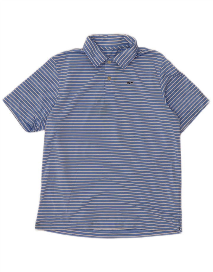 VINEYARD VINES Tricou Polo Baieti 15-16 Ani Poliester cu dungi albastre mari
