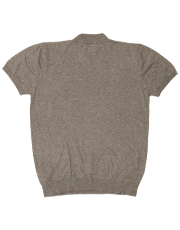 Pulover de damă ZARA cu mânecă scurtă cu gât țestoasă, mare, gri