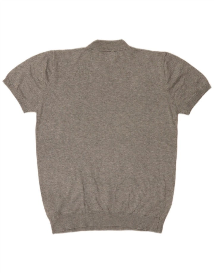 Pulover de damă ZARA cu mânecă scurtă cu gât țestoasă, mare, gri