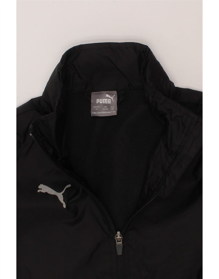 PUMA Boys Hooded Tracksuit Top Jacket 7-8 Years  Black Nylon Vintage Puma and Second-Hand Puma from Messina Hembry 