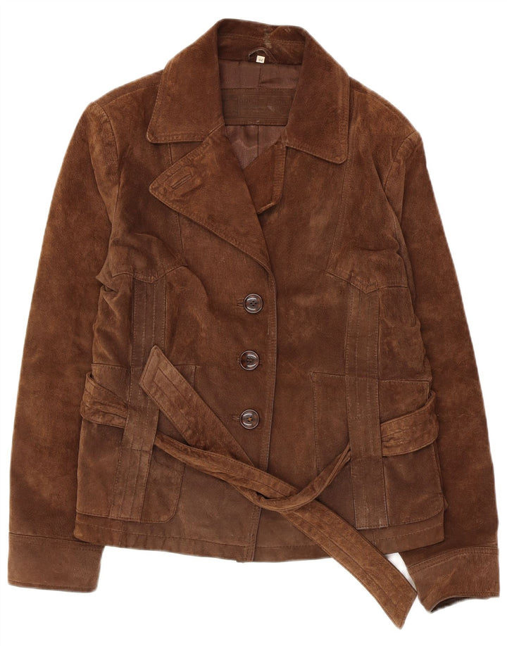 Jachetă de piele intoarsa pentru femei C & A IT 44 maro mediu din piele